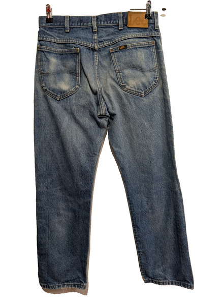 Jean Lee Vintage Regular Fit W29 L30 Bleu Denim Patiné Classic Straight