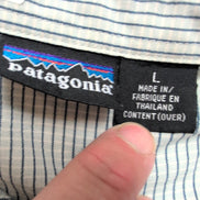 Chemise Patagonia L Bleu Carreaux Manches Courtes Poche Logo Vintage