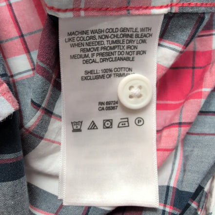 Chemise Columbia Rouge Bleu Marine À Carreaux Manches Courtes Taille XXL