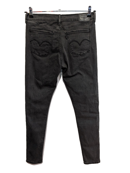 Jean Levi's 710 Super Skinny Femme Noir W30 L30 T38 - Look Grunge