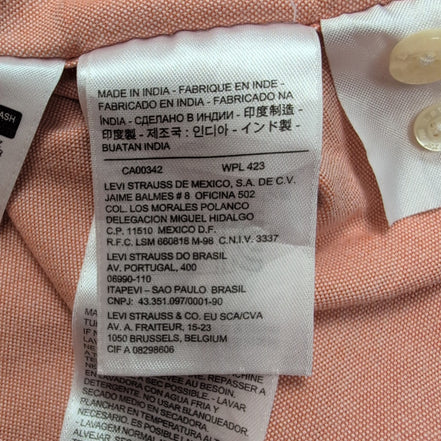 Chemise Levi’s Saumon Slim Fit Manches Longues Taille L