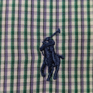 Chemise Ralph Lauren vert violet à petits carreaux taille L #2815