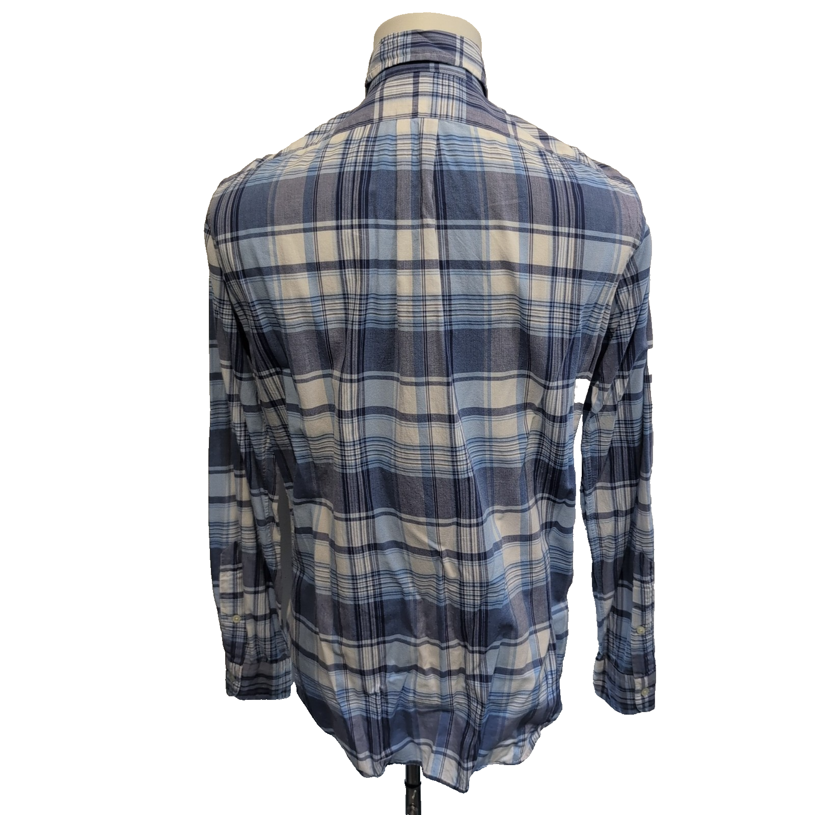 Chemise Ralph Lauren S Bleue Blanche Carreaux Manches Longues