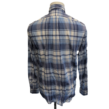 Chemise Ralph Lauren S Bleue Blanche Carreaux Manches Longues