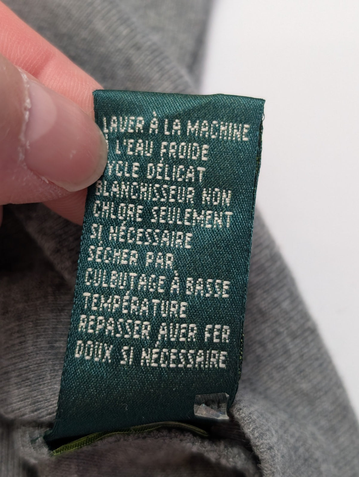 Pull LAUREN Ralph Lauren M gris coton Made in USA logo RL manches longues 