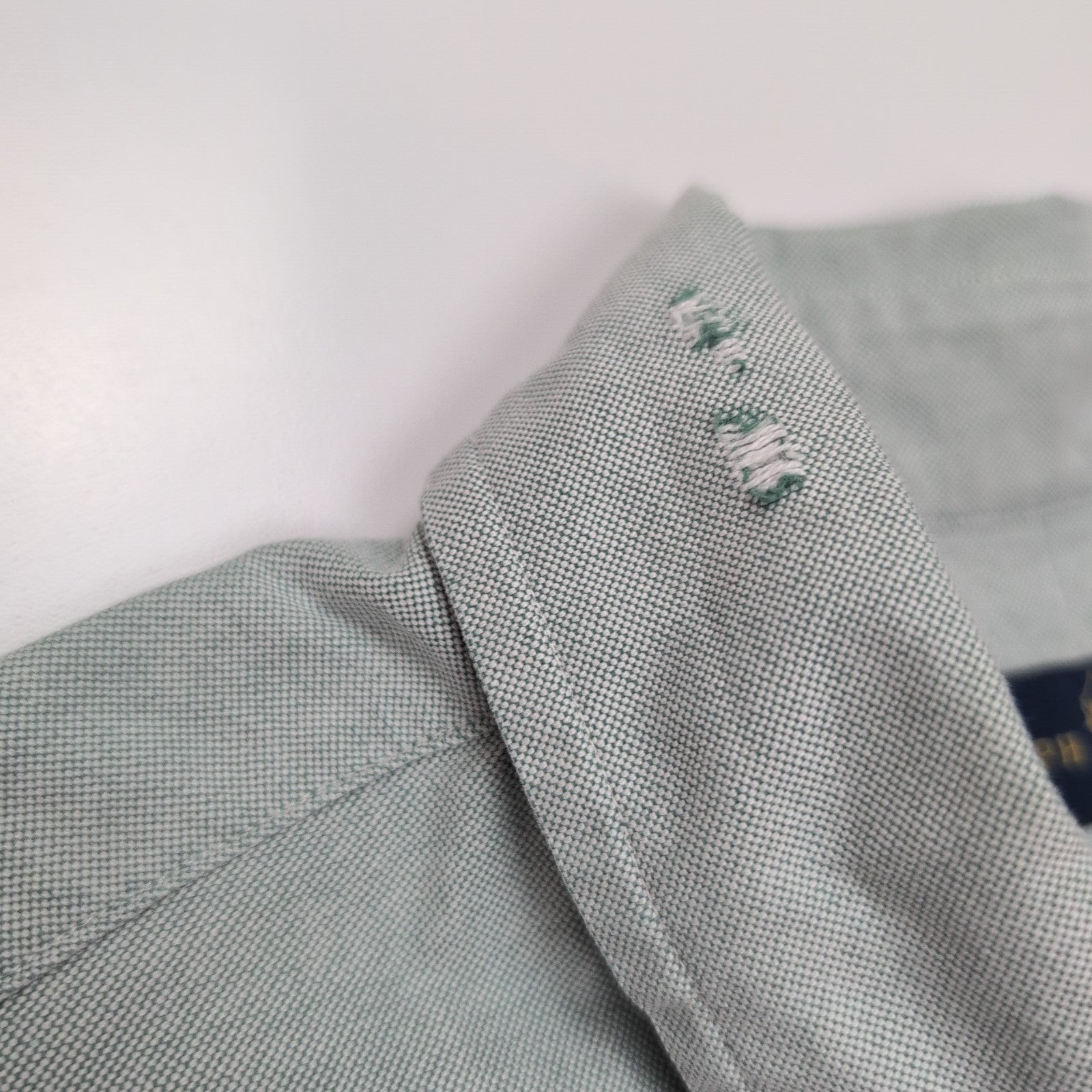 Chemise Ralph Lauren XXL Vert Pastel Oxford Logo Marron Grandes Tailles