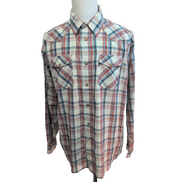 Chemise WRANGLER Western à Carreaux avec Poches Manches Longues - Taille L