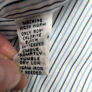 Chemise Polo Ralph Lauren L Bleu Rayée 100% Coton Sans Logo