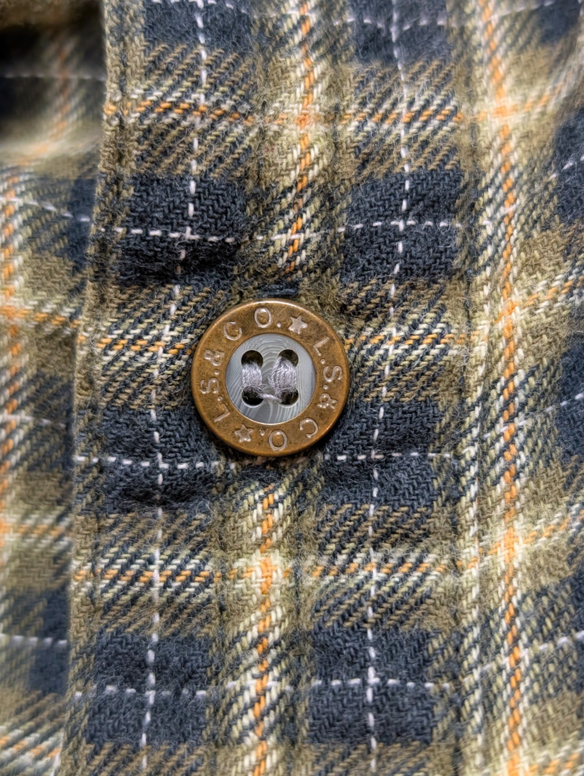 Chemise LEVI'S Flanelle à Carreaux Jaune et Noir Manches Longues - Taille L