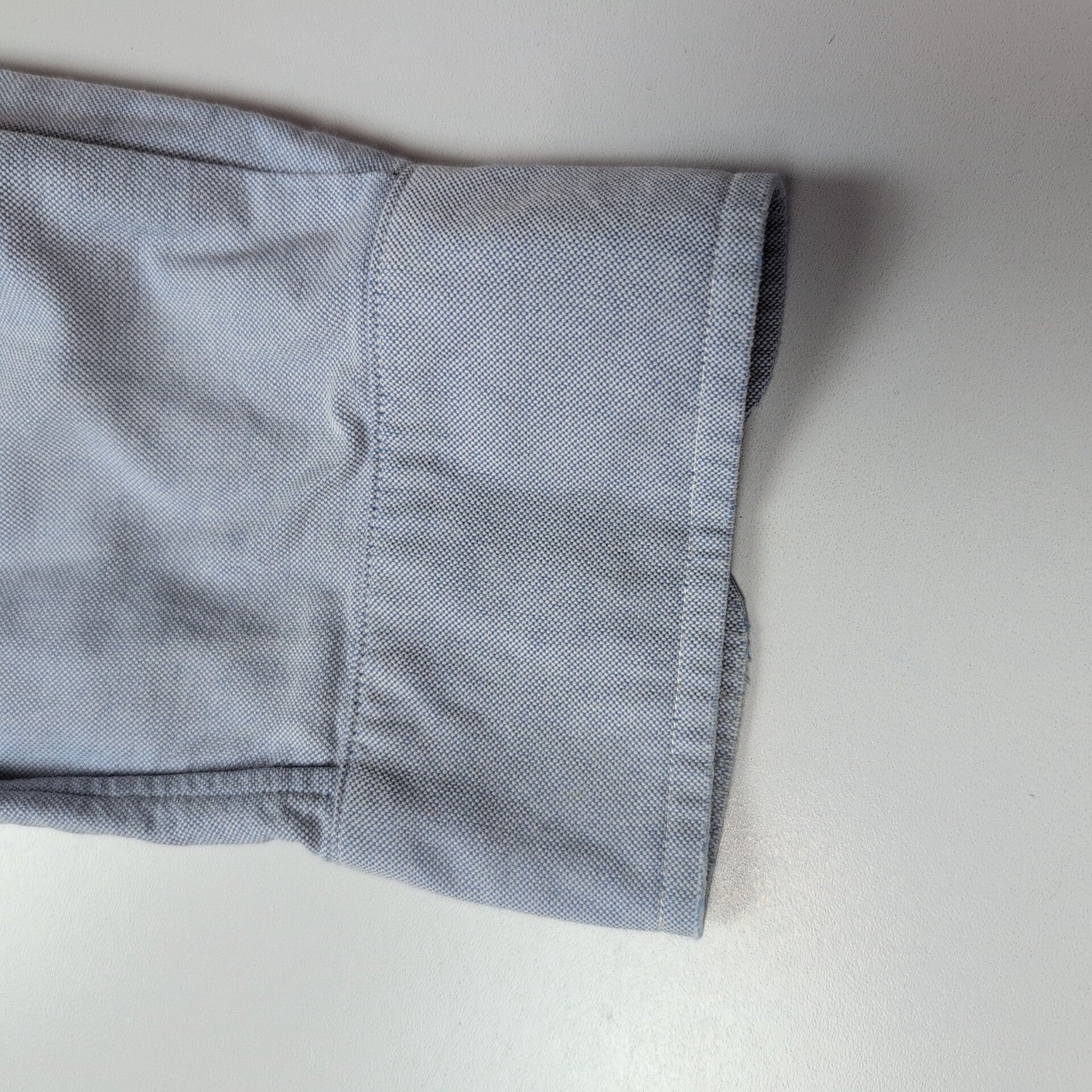 Chemise Ralph Lauren Blake M Bleu Clair Logo Marron Coton manches longues