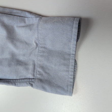 Chemise Ralph Lauren Blake M Bleu Clair Logo Marron Coton manches longues