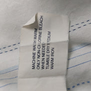 Chemise manches courtes GAP blanche rayures brodées taille M #704msch