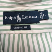 Chemise Ralph Lauren Classic Fit L Rayures Vertes Manches Longues