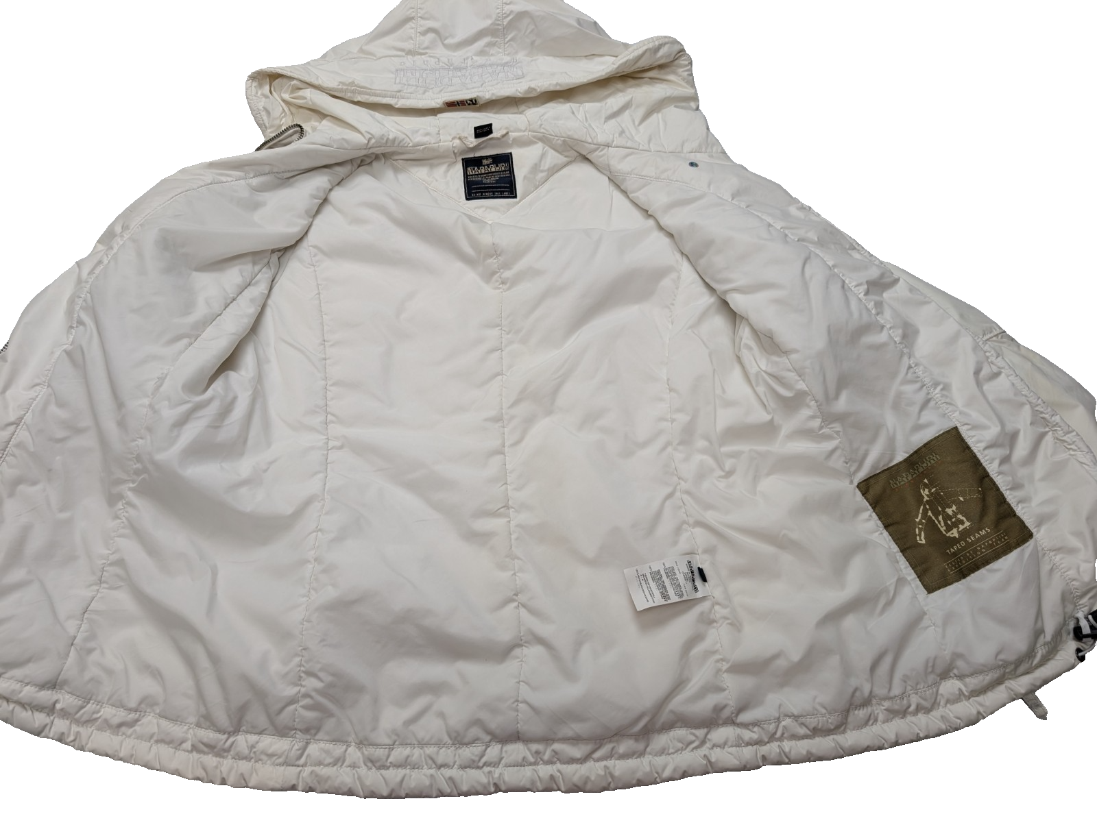 NAPAPIJRI Doudoune Veste Matelassée Blanche L Capuche Geographical | 318BSR