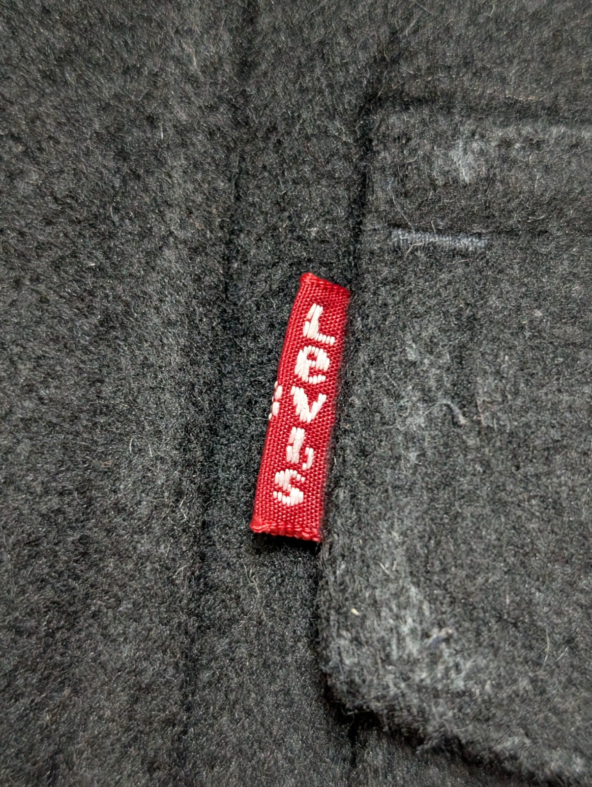Blouson Veste Levis Homme S Laine Épaisse Matelassée Capuche Noire 4 Poches