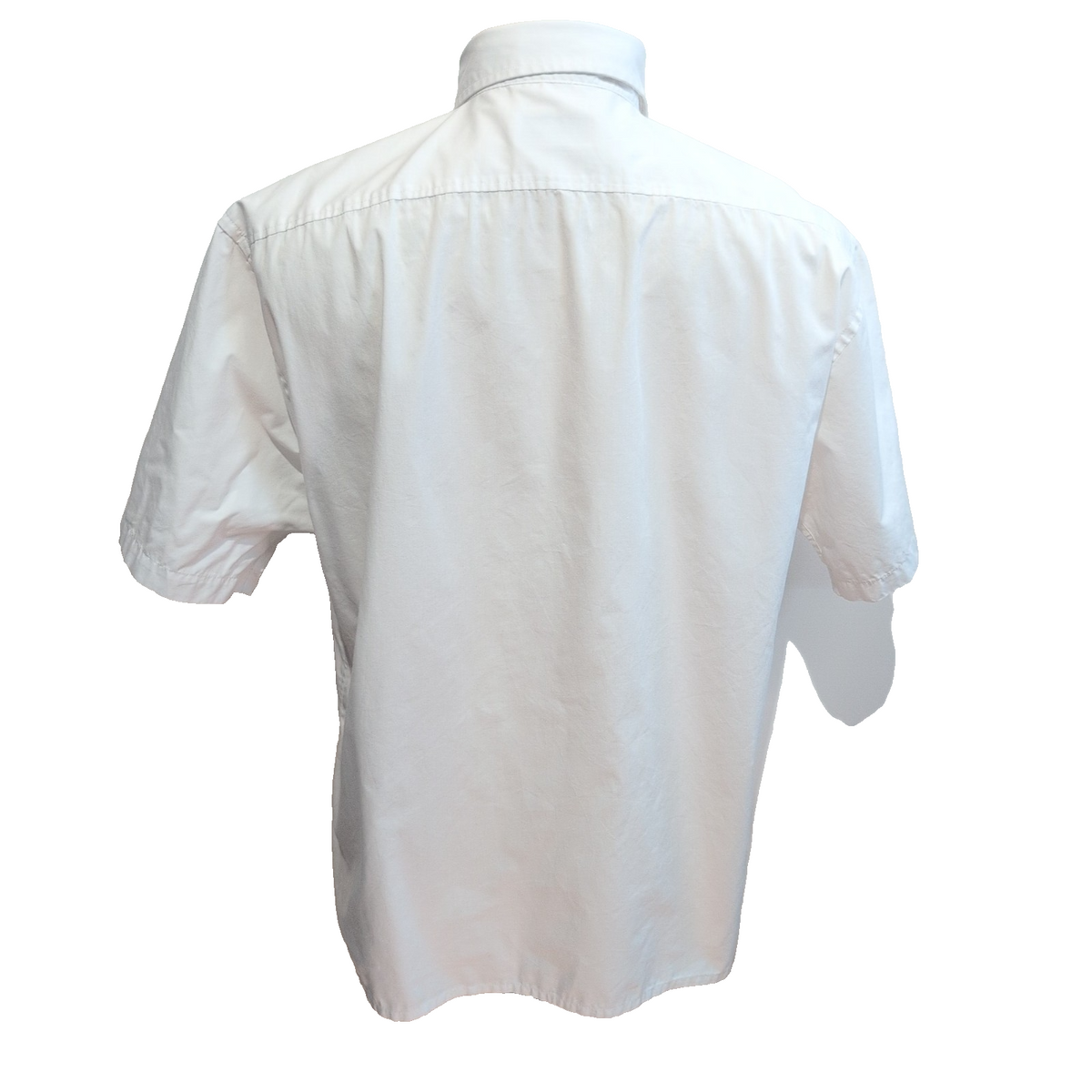 Chemise Yves Saint Laurent XL Blanche Logo Brodé Manches Courtes Poche