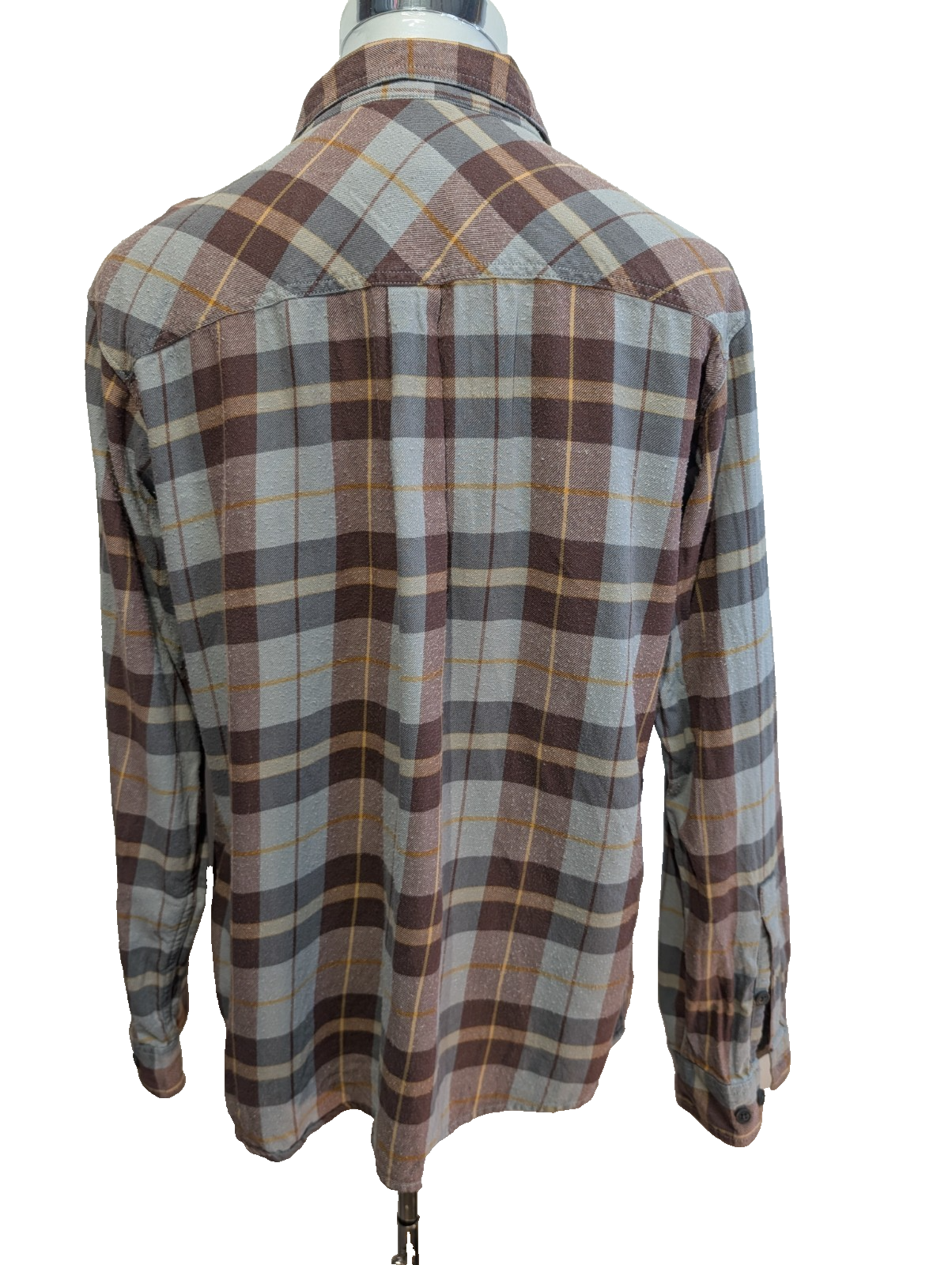 🏔️ Chemise COLUMBIA Taille L Flanelle Outdoor Carreaux Marron 2 poches