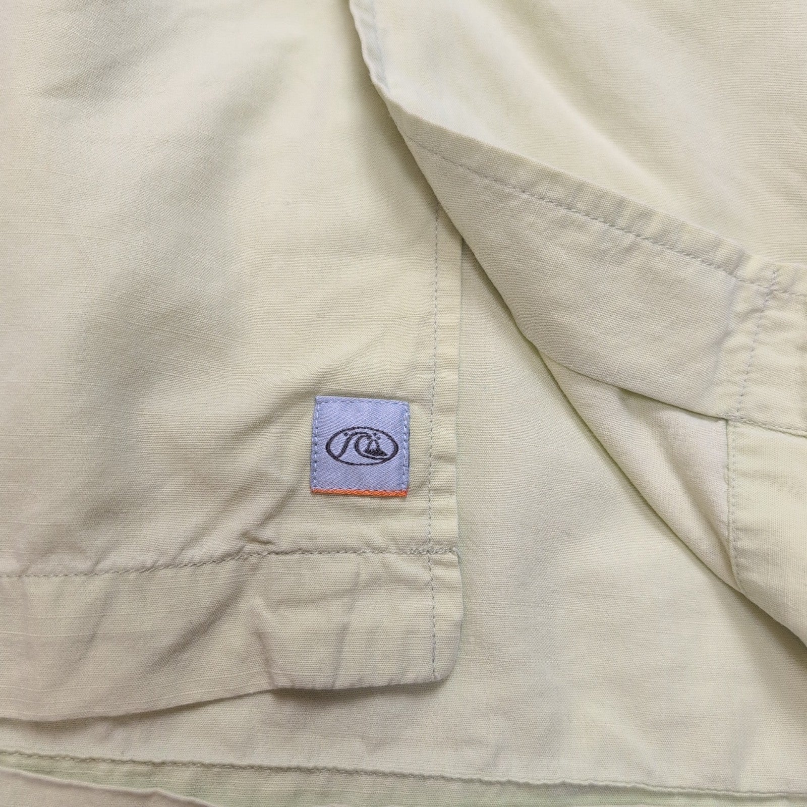 Chemise Hawaïenne Quiksilver XL TG Polynésic Comfort Fit Palmiers Boutons Bois