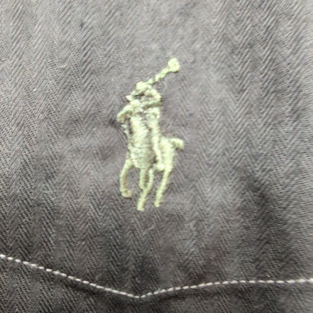 Chemise Ralph Lauren Yarmouth XL XXL Noire Manches Longues Logo Kaki