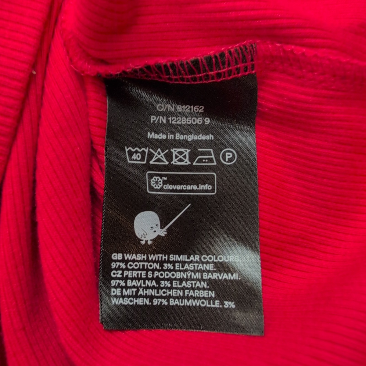 Haut Femme MONKI Taille L Rouge Manches Courtes Coton Neuf avec Étiquette