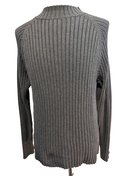 Pull Columbia vintage modèle XCO gris à rayures côtelées homme taille M