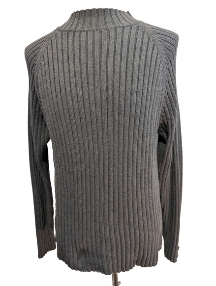 Pull Columbia vintage modèle XCO gris à rayures côtelées homme taille M