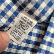 Chemise Ralph Lauren Classic Fit 4XL Big Bleu Carreaux Oxford Logo Orange
