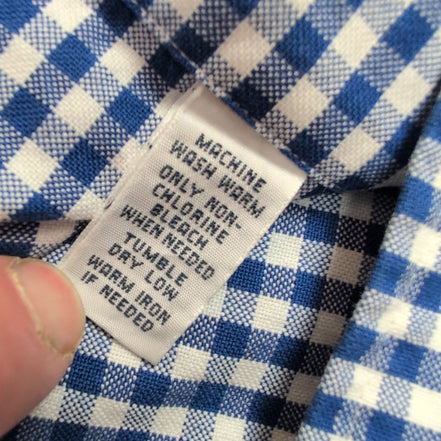 Chemise Ralph Lauren Classic Fit 4XL Big Bleu Carreaux Oxford Logo Orange