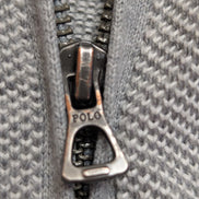 Gilet Polo Ralph Lauren sans manches gris zippé coton Pima taille M