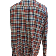 CHAPS Flanelle Rouge Bleu XL Logo Brodé VINTAGE 100% Coton | 310S