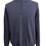 Pull Tommy Hilfiger vintage rare bleu marine col zippé poches homme taille L