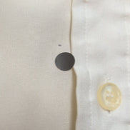 Chemise Manhattan Qiana Vintage Taille M/L Blanc Cassé Grand Col Pointe