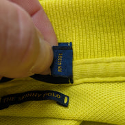 Polo manches courtes Polo Ralph Lauren femme jaune logo violet Skinny L