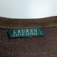 Pull LAUREN Ralph Lauren femme M marron motifs aztèques vert violet col rond