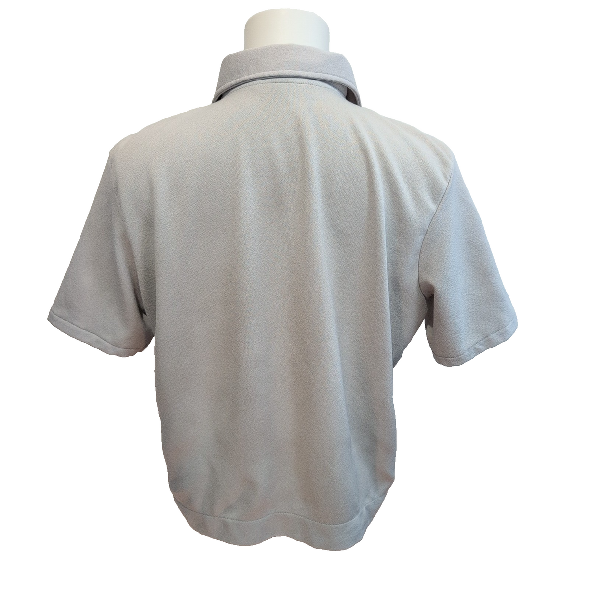 Chemise Maxino USA Vintage Grise Motif Losanges Manches Courtes L XL