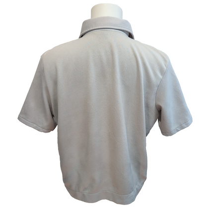 Chemise Maxino USA Vintage Grise Motif Losanges Manches Courtes L XL