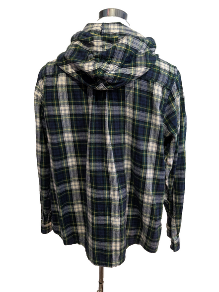L.L. Bean Flanelle Capuche Zippée Surchemise Veste Bûcheron XL |322S