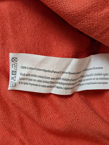 Pull Fin 100% Coton IN EXTENSO Orange - Col V - Taille XL - État Neuf