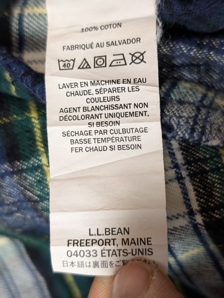 L.L. Bean Flanelle Capuche Zippée Surchemise Veste Bûcheron XL |322S