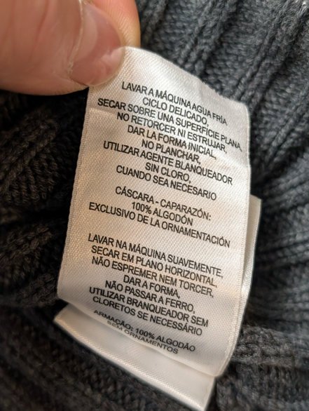 Pull Columbia vintage modèle XCO gris à rayures côtelées homme taille M