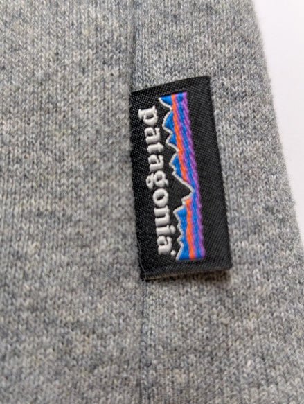 Sweat Patagonia Gris Col Rond Imprimé Bordeaux M