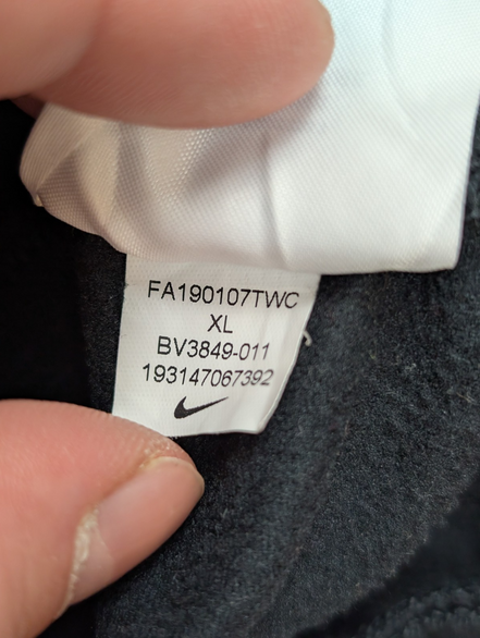 Veste à capuche Nike Noir Jaune Fluo Rouge Taille S/M (Mesures réelles)