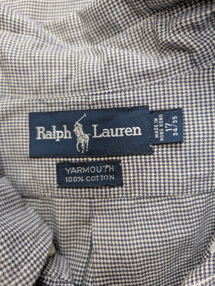 Chemise Ralph Lauren Yarmouth Pied-de-Poule Bleu Marine et Blanc - Taille XL