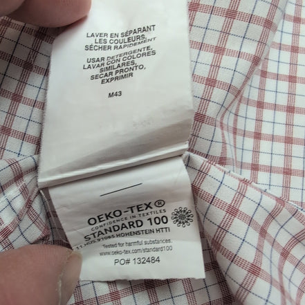 Chemise Tommy Hilfiger Slim Fit Stretch Rouge à Carreaux - Taille L/XL