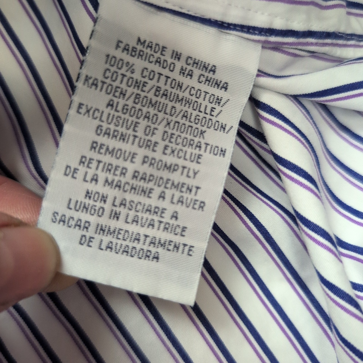 Chemise Polo Ralph Lauren L/XL Regent Custom Fit Rayures Logo Violet