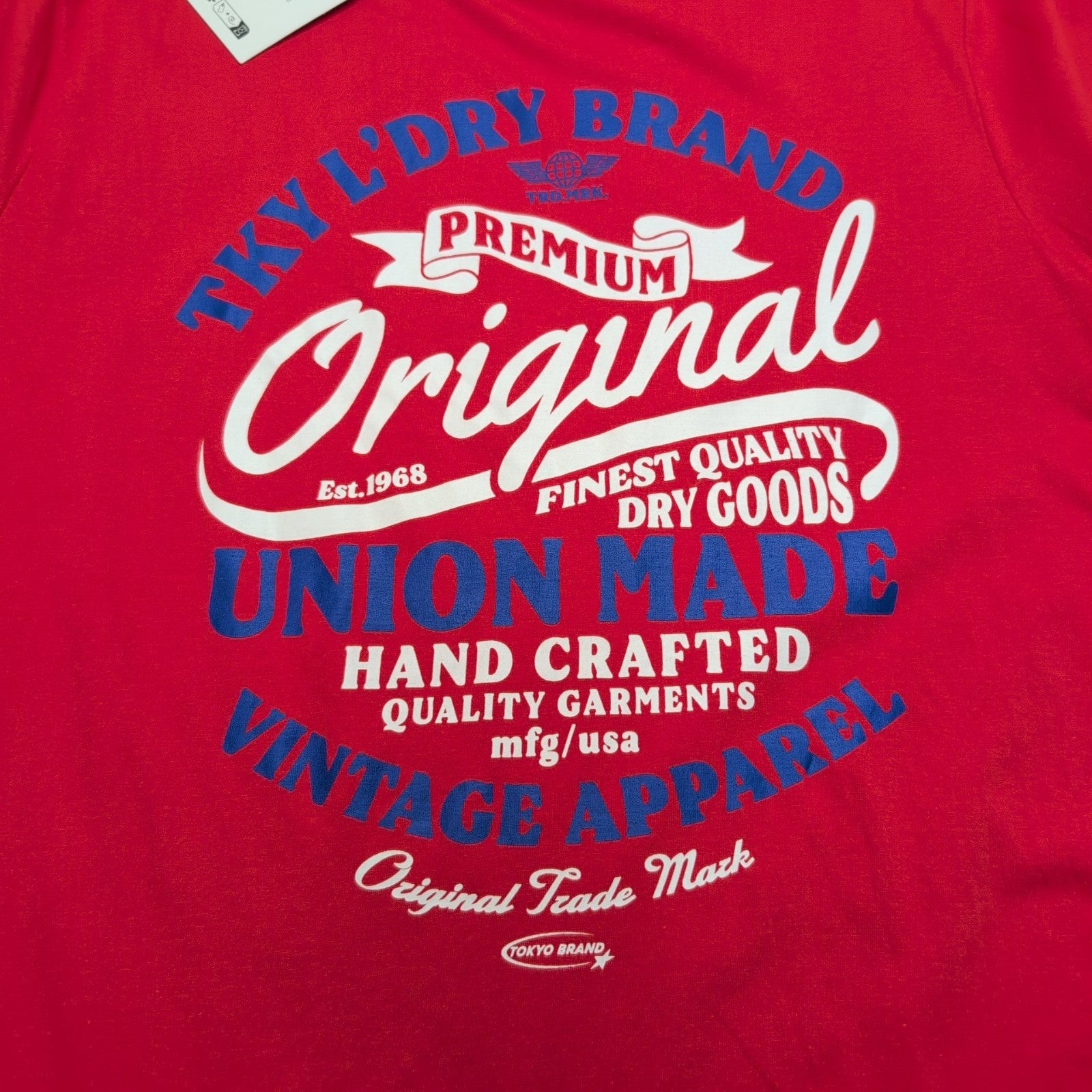 T-shirt Tokyo Laundry XL Rouge 100% Coton Logo Vintage Original Neuf