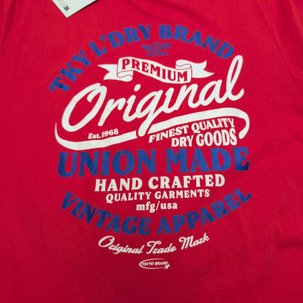 T-shirt Tokyo Laundry XL Rouge 100% Coton Logo Vintage Original Neuf