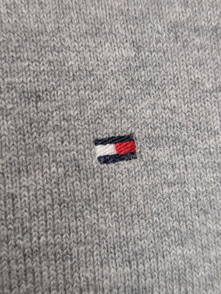 Pull Tommy Hilfiger - Col V - Gris - Maille fine - Taille XL