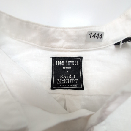 Chemise Todd Snyder XS Blanc 100% Irish Linen Baird McNutt NY manches longues
