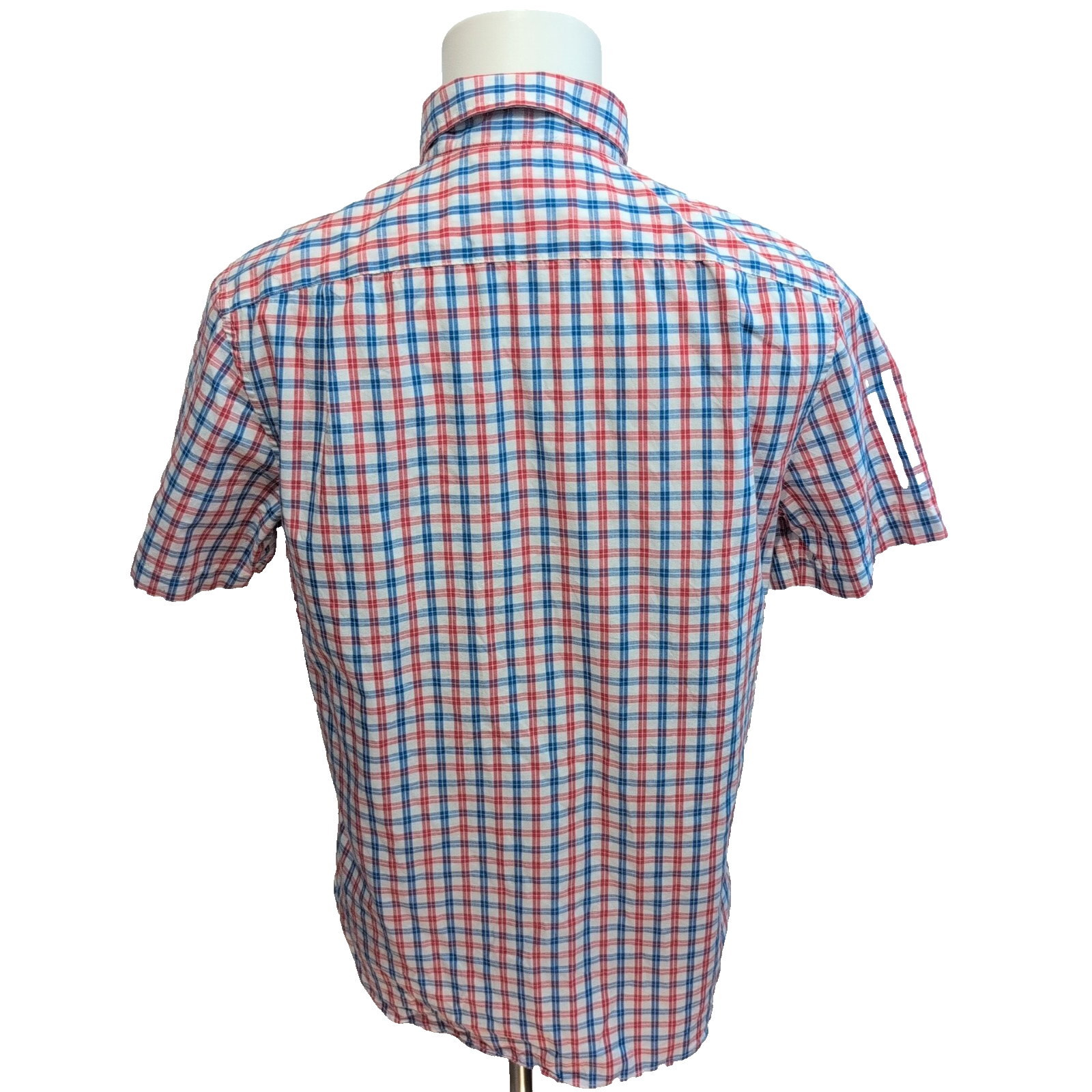 Chemise Nautica Classic Fit S bleu blanc rouge à carreaux manches courtes